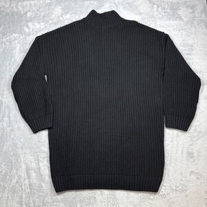 GAP Oversized Turtleneck Mini Sweater Dress Women Large TALL Black Ribbed Soft